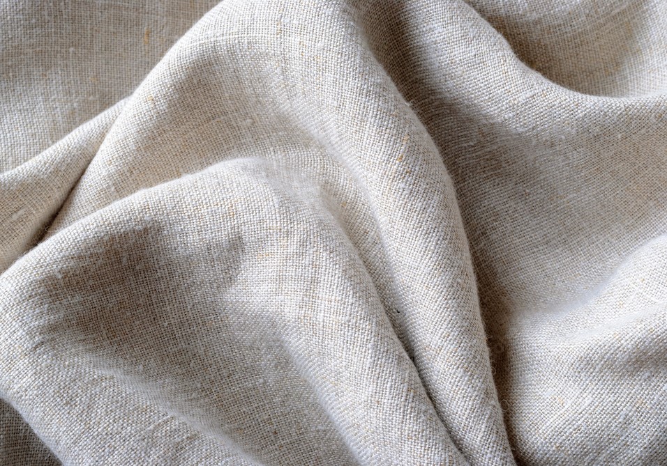 Beige Color Linen Fabric